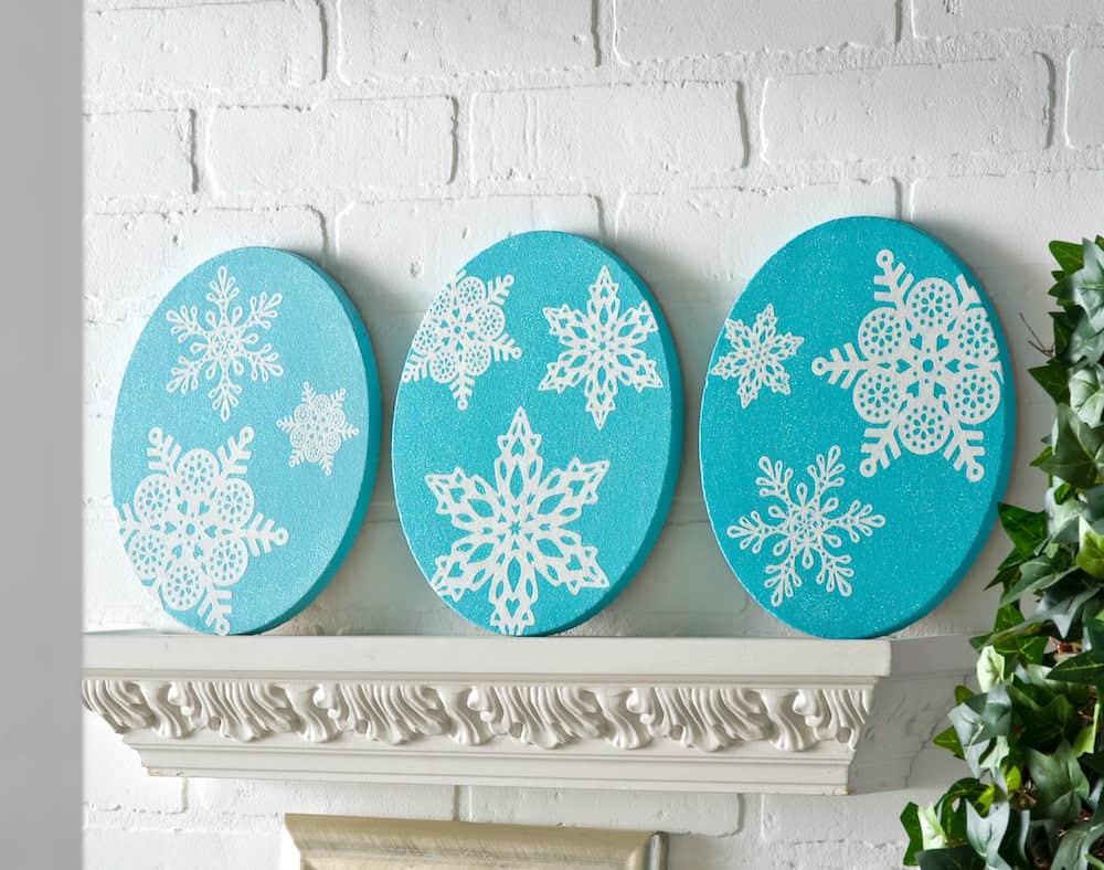 Easy ombre snowflake art for winter