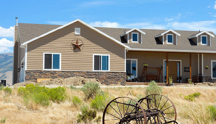 Prefab home installed