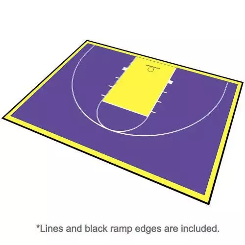 Half Court Outdoor Basketball Floor, 46x30 Kit