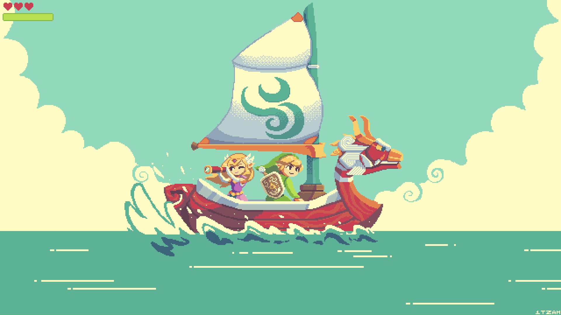 Download Japanese Waves And Wind Waker Wallpaper  Wallpaperscom