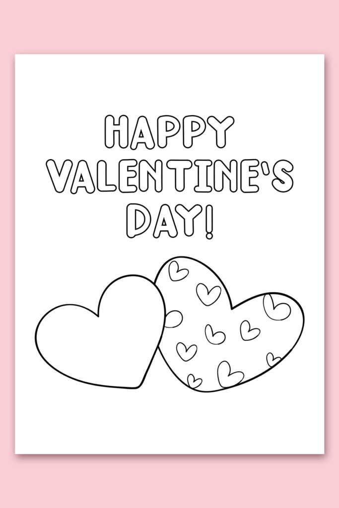 Valentine's Day Cards Printable Coloring