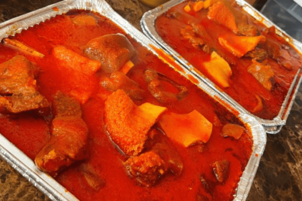 Buka Stew with Goat Meat, Shaki and Ponmo