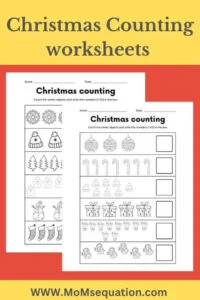 Christmas counting worksheets |www.MoMsequation.com