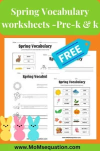 Spring vocabulary worksheets PDF|www.MoMsequation.com