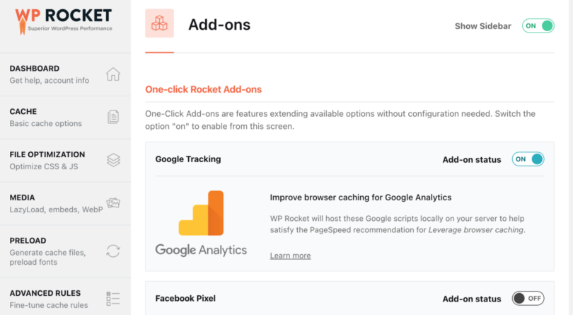 WPRocket Addons