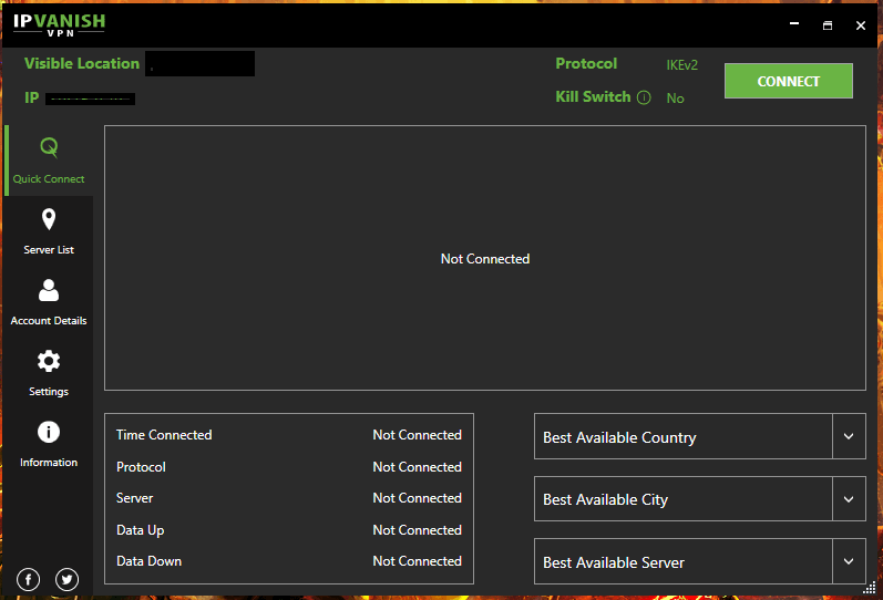 IPVanish Windows App 1