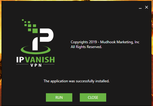 IPVanish Windows installed