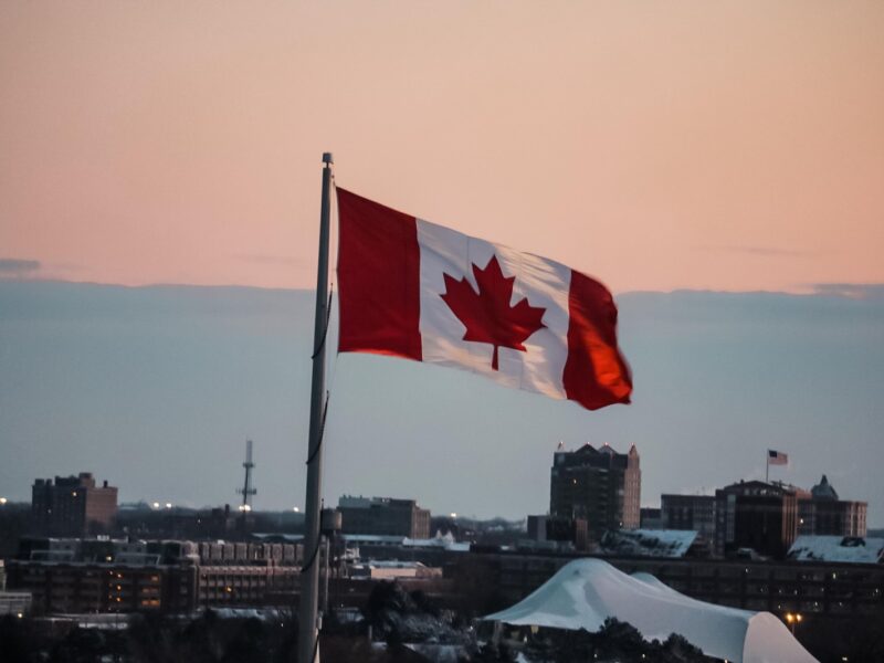 waving Canada flag