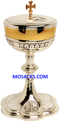 Ciborium Two-Tone 4-5/8" Dia Cup Ciborium 10.25" High 300 Cap. K2522