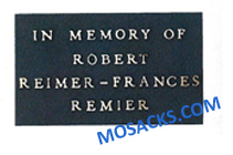 Bronze Memorial Plaque with Traditional Design