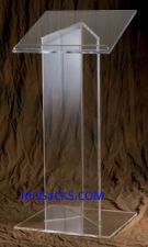 W Brand Acrylic Lectern 20" x 18" d x 43" h 40-3319