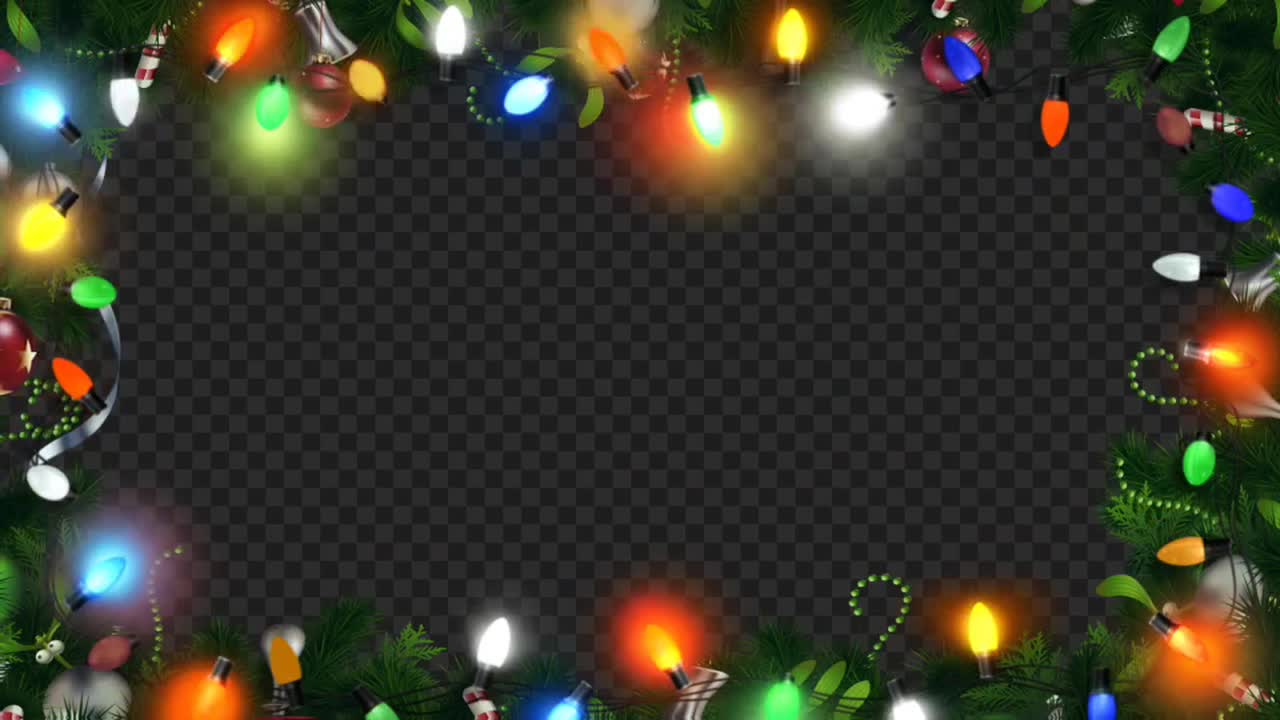 Christmas Light Frame - Stock Motion Graphics | Motion Array