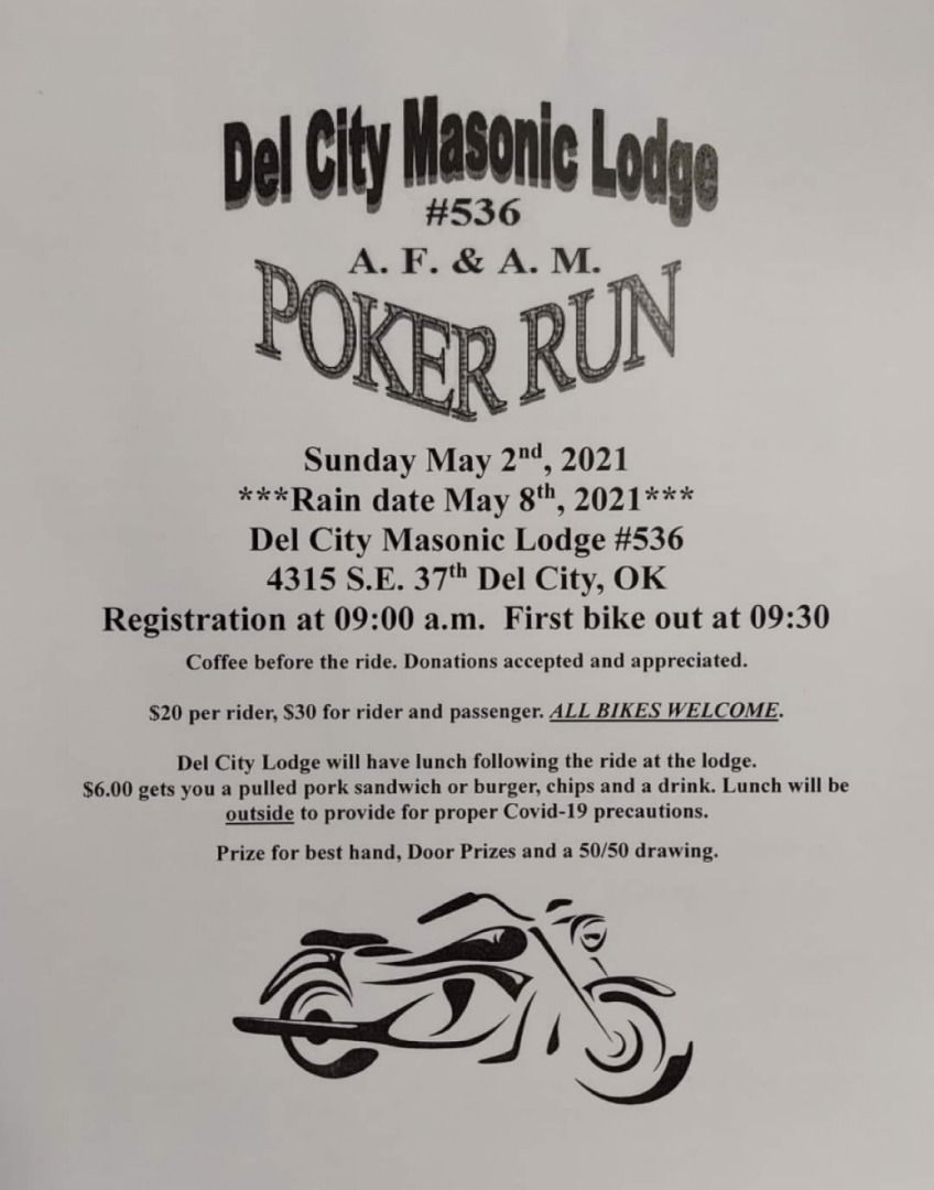 Del City Masonic Lodge Poker Run