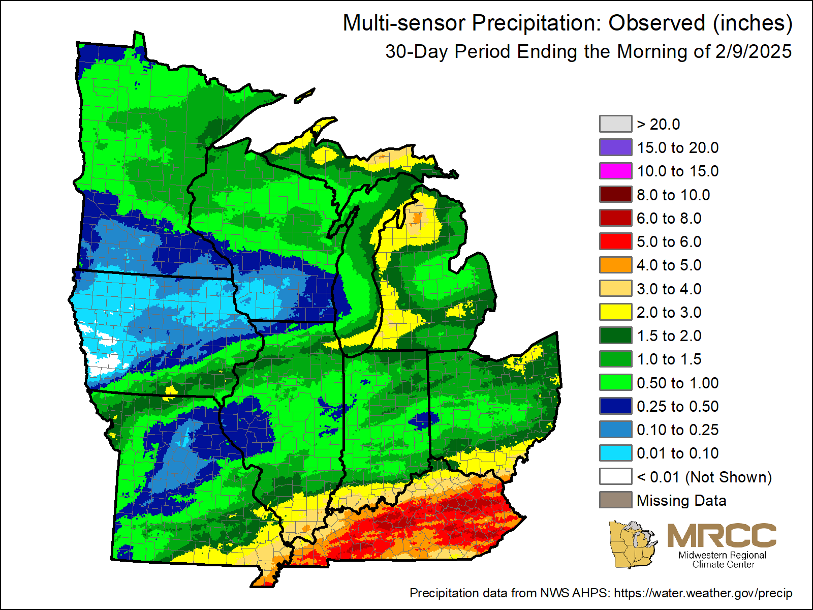 precipitation map