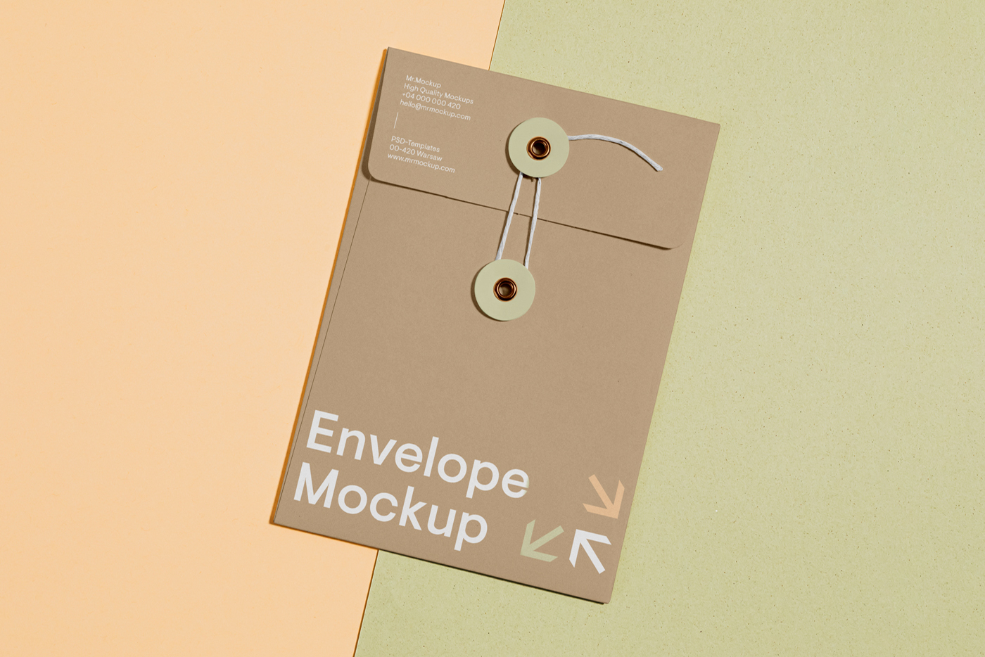 Craft Envelope PSD Mockup — Mr.Mockup