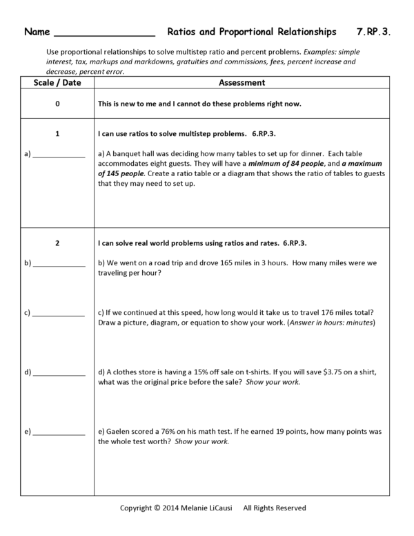 7th Grade Math Proficiency Scales & EDITABLE Assessment BUNDLE - Image 11