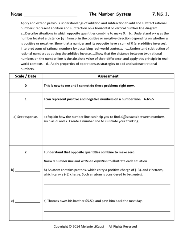 7th Grade Math Proficiency Scales & EDITABLE Assessment BUNDLE - Image 13