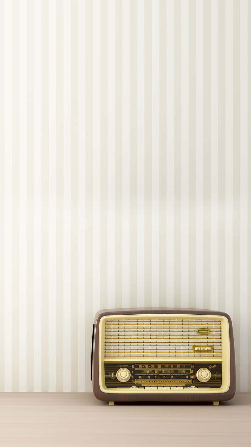 Beige And Brown Retro Radio Wallpaper