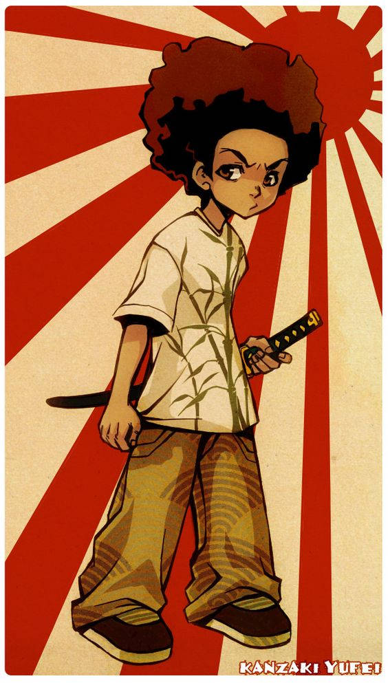 Huey Freeman In Japanese Art Wallpaper