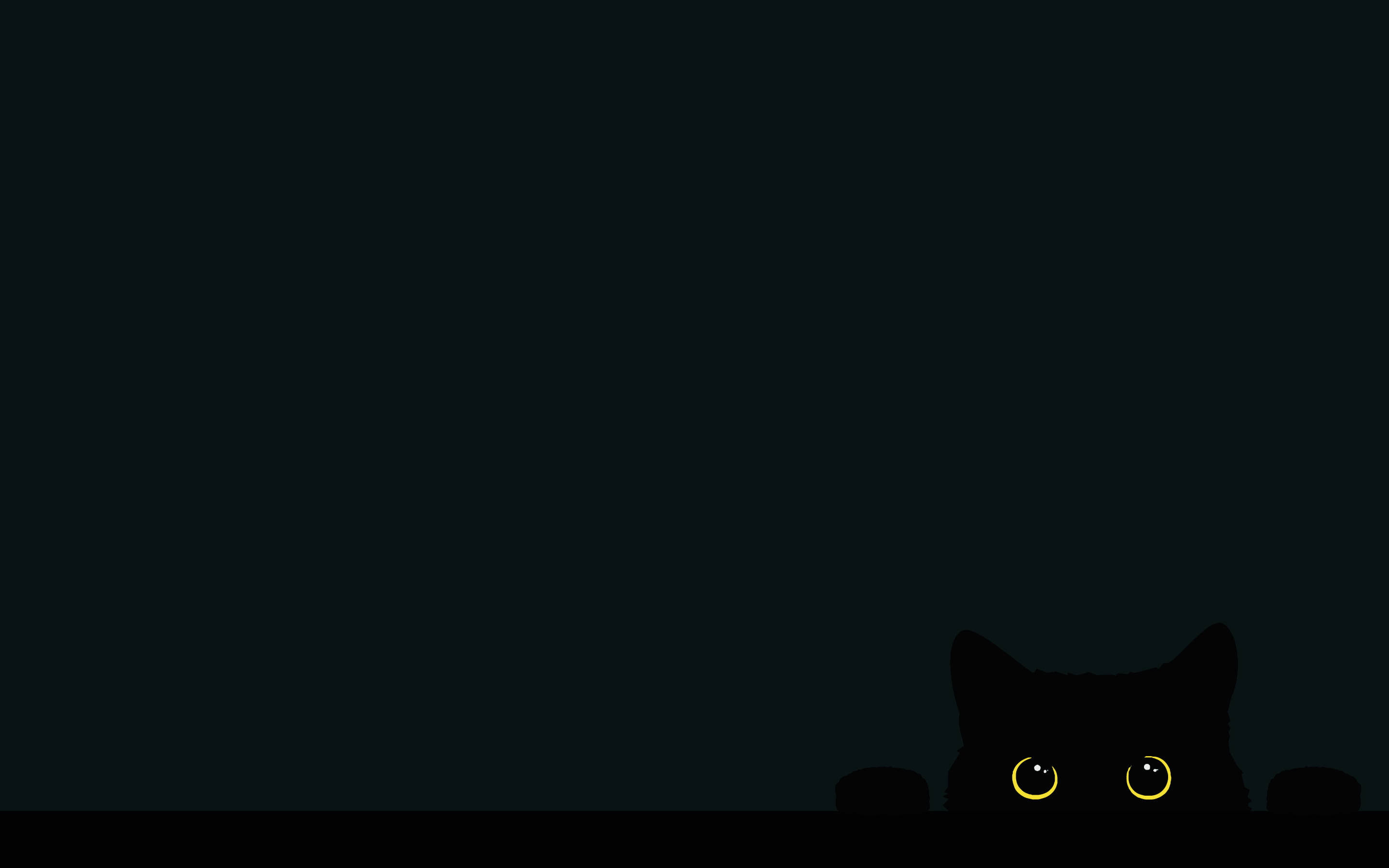 Minimalist Black Cat Backgrounds Wallpaper