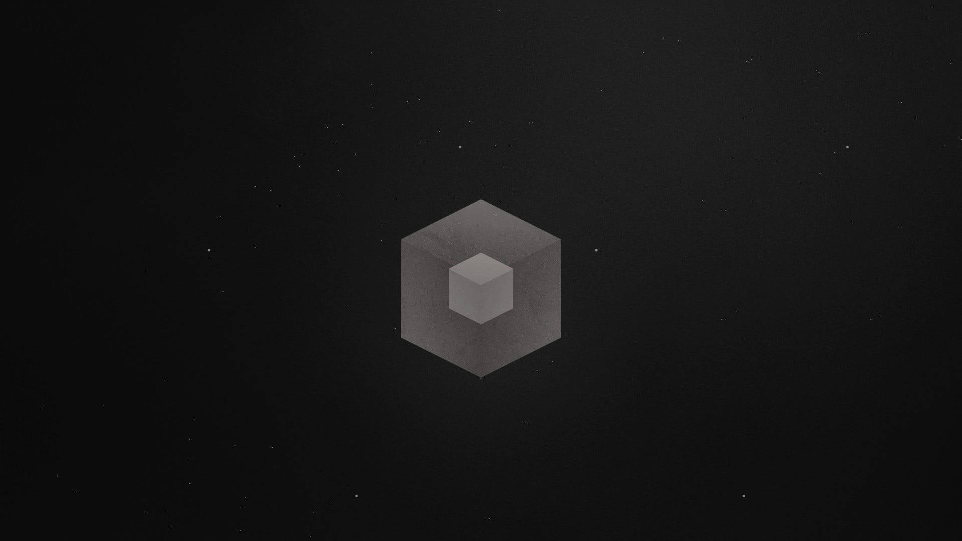 Minimalist Gray Cube Backgrounds Wallpaper