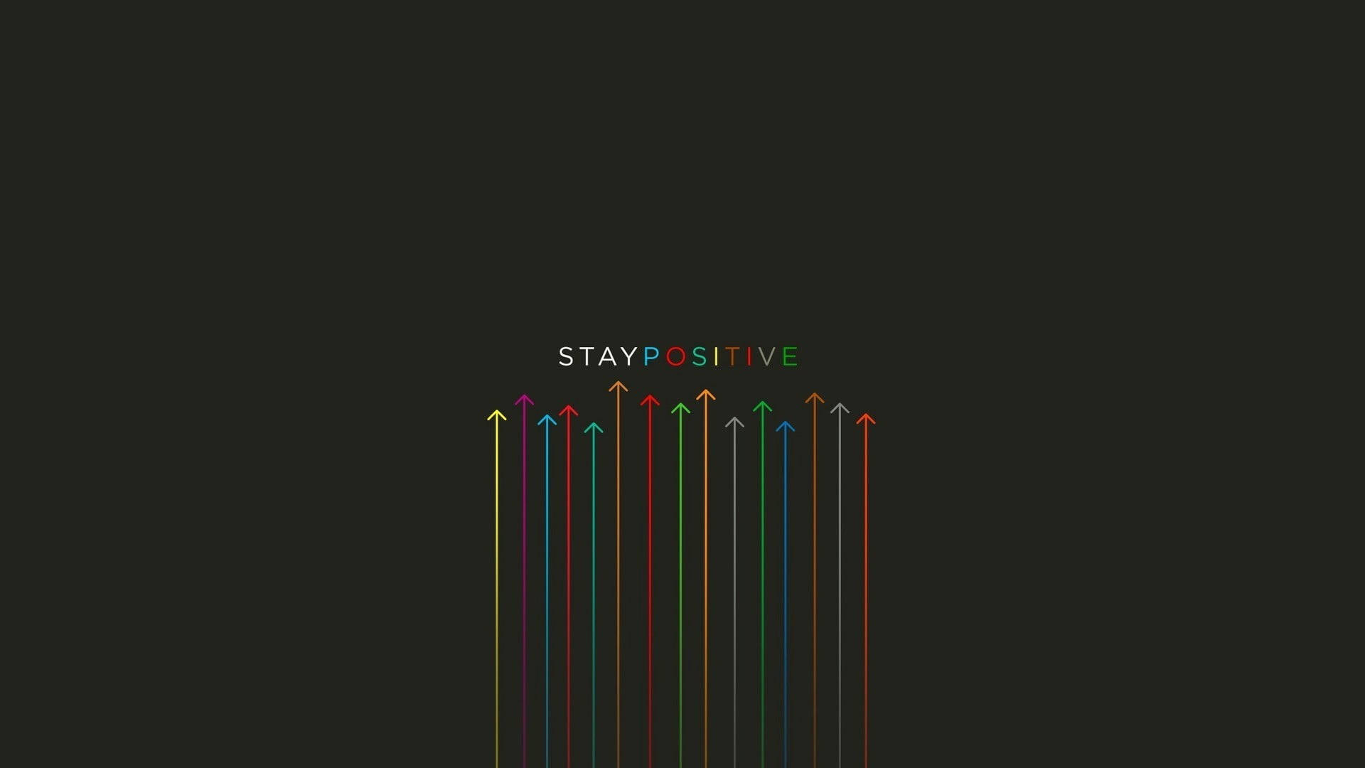 Multicolored Stay Positive Backgrounds Wallpaper