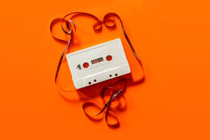 80s Musical Tape Wallpaper