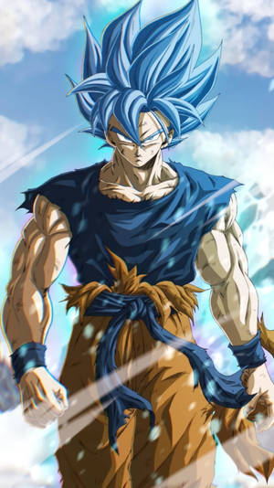 8k Iphone Goku With Blue Hair Wallpaper