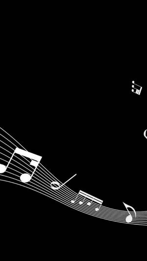 Black And White Music Notes Wallpaper