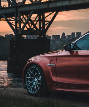 Car Near Bridge Wallpaper