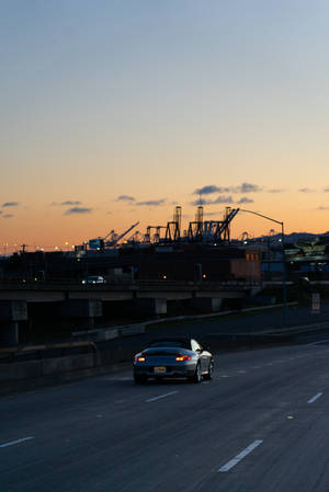 Car On Highway Wallpaper