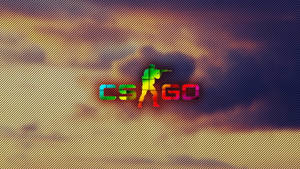 Cs Go Logo In Rainbow Design Wallpaper