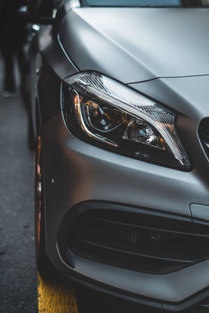 Gray Car Headlights Wallpaper