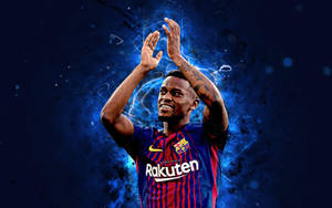 Nelson Semedo With Blue Aura Wallpaper