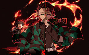 Tanjiro Pfp Flame Art Wallpaper