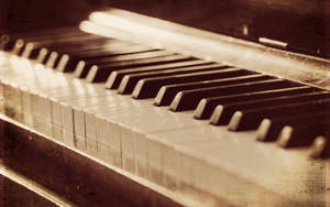 Vintage Music Piano Wallpaper