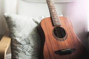 Wooden Guitar Music Wallpaper