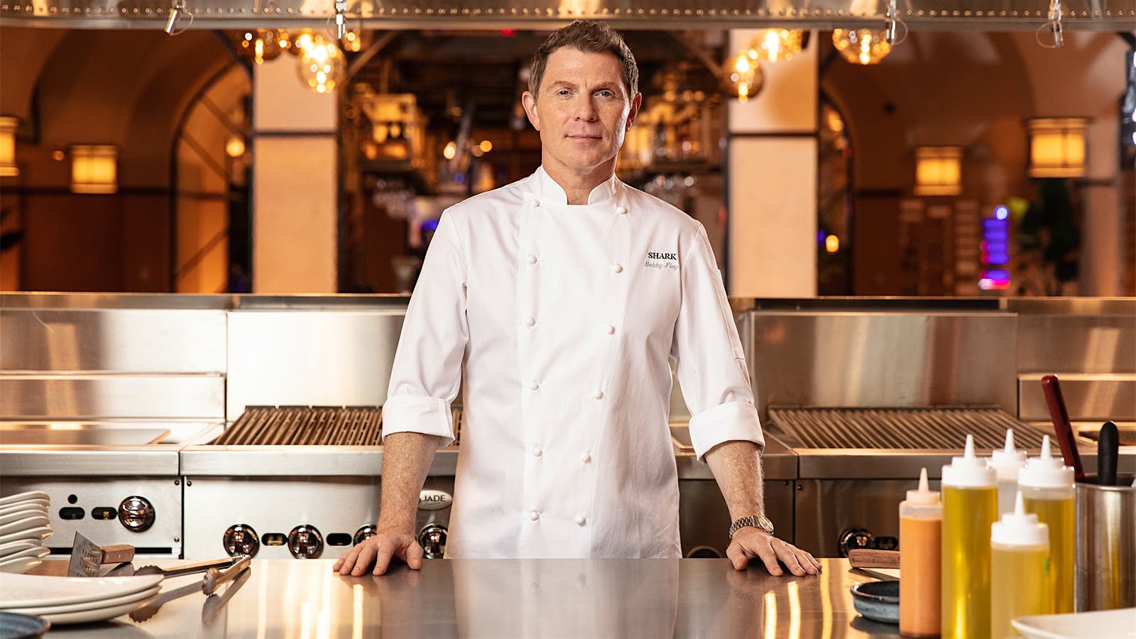 Bobby Flay at Shark restaurant in Las Vegas