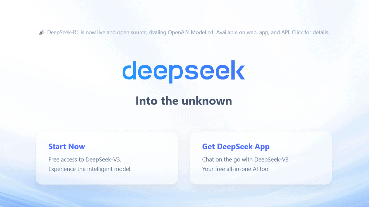 DeepSeek login page