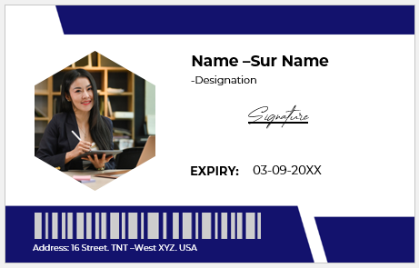 Press Reporter ID Badge Template