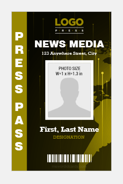 Press pass ID badge