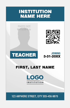 Teacher ID badge template