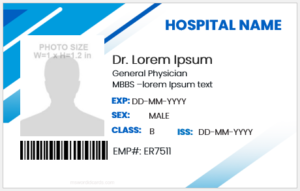 Doctor ID card template