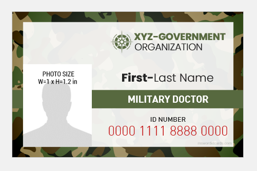 Military doctor ID card