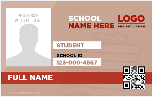 School ID card template