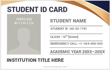 School ID Card Template