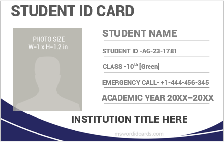 School ID Card Template