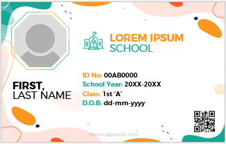 School ID card template