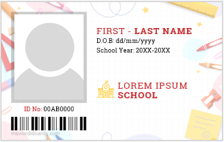 School ID card template