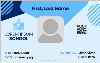 School ID card template